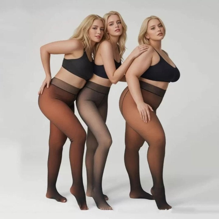 Velura Bare-Leg Look Fleece Tights