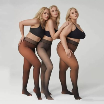 Velura Bare-Leg Look Fleece Tights
