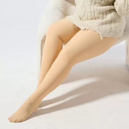 Velura Bare-Leg Look Fleece Tights